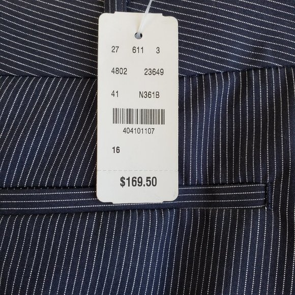BROOKS BROTHERS New Navy Pinstripe Pant 16 - Picture 3 of 5